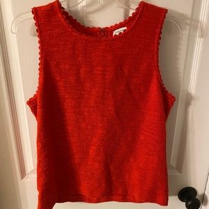 J. Crew sleeveless top orange/burnt orange size medium